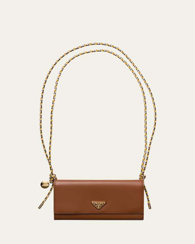 Flap Leather Wallet on Rope Strap